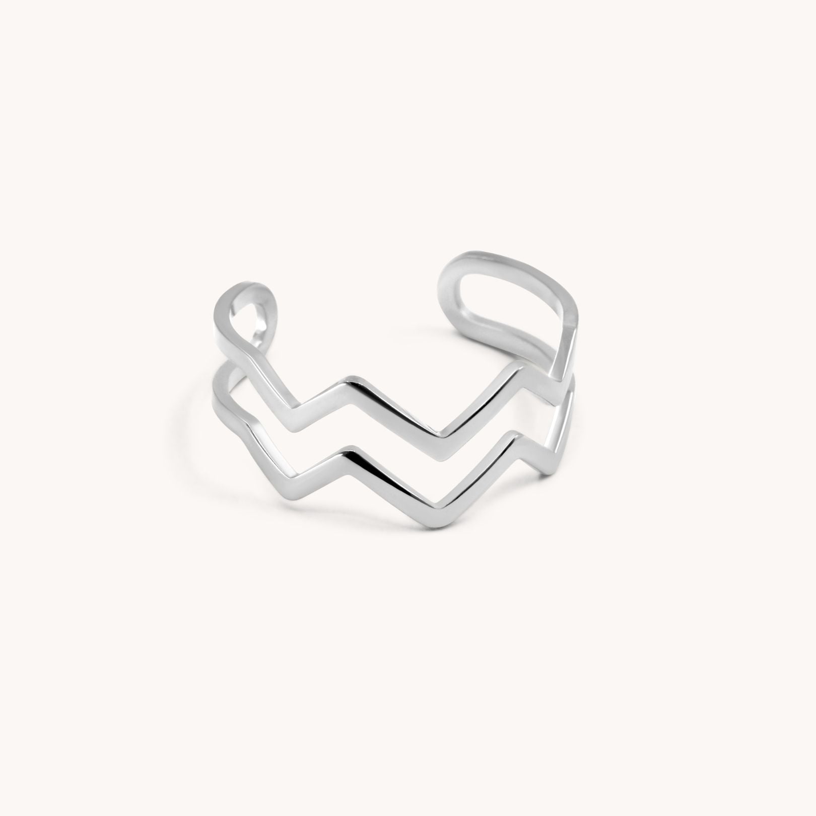 Zigzag Ring, Silver – Orli Jewellery - Main Image