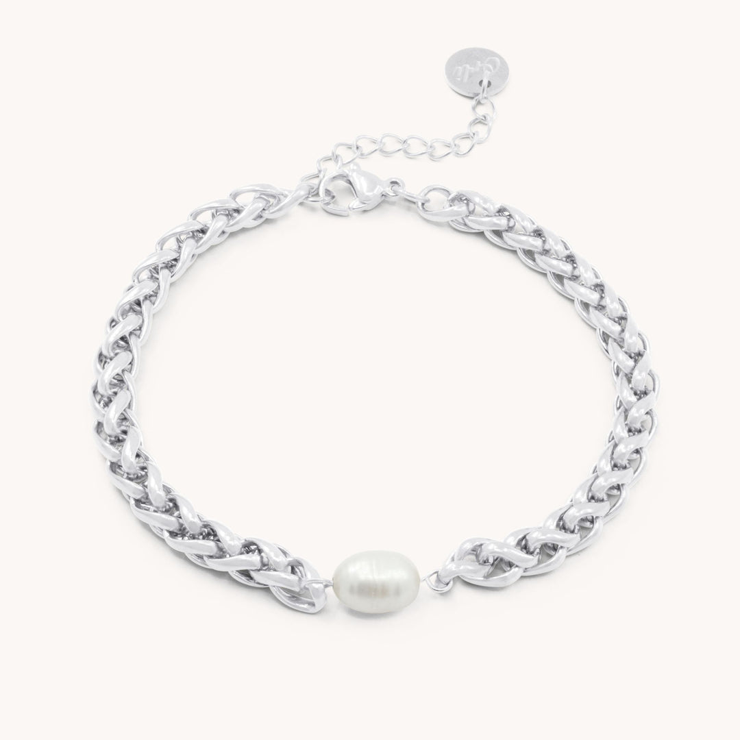 Pearl Twist Bracelet, Silver