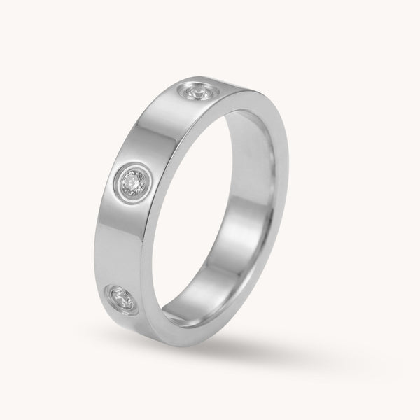 Cali Crystal Ring, Silver