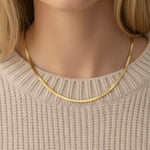 snake chain necklace gold 18k waterproof