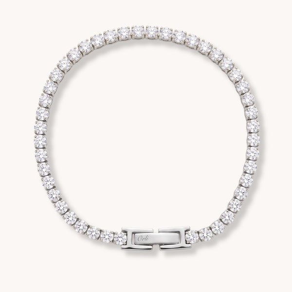 Statement Tennis Bracelet in Silver