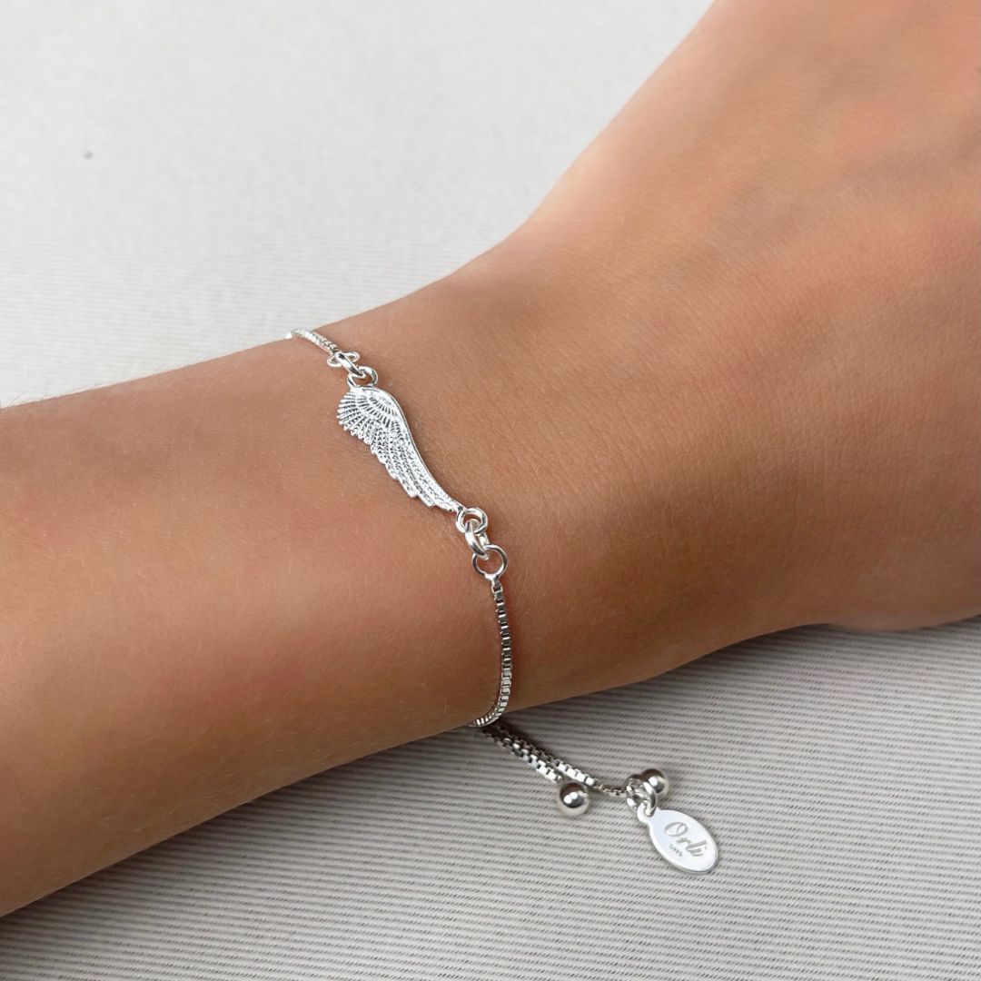 Silver angel sale bracelet