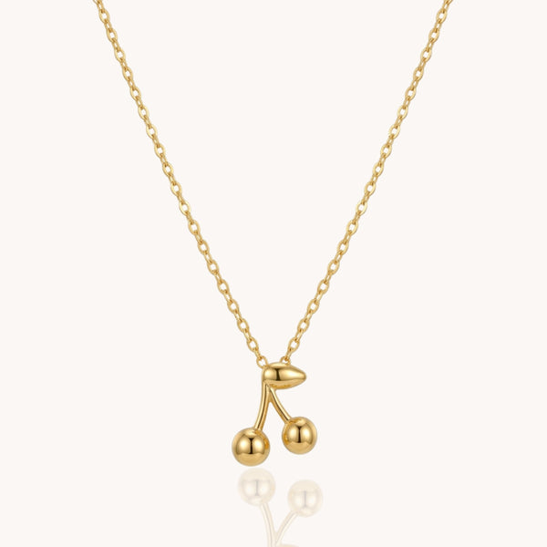 Cherry Necklace in Gold