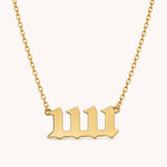 11:11 necklace in polished 18K gold plated stainless steel