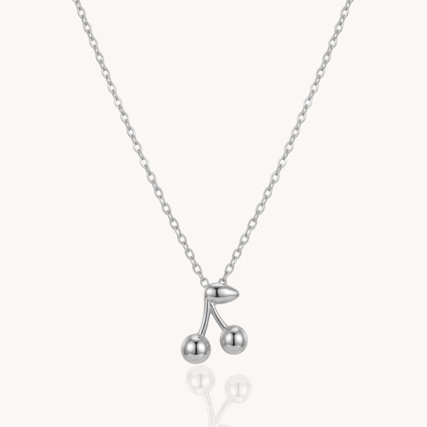 Cherry Necklace in Silver