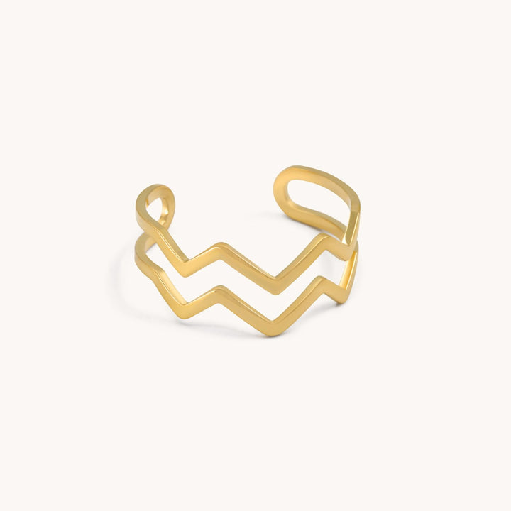 Zigzag Ring, Gold
