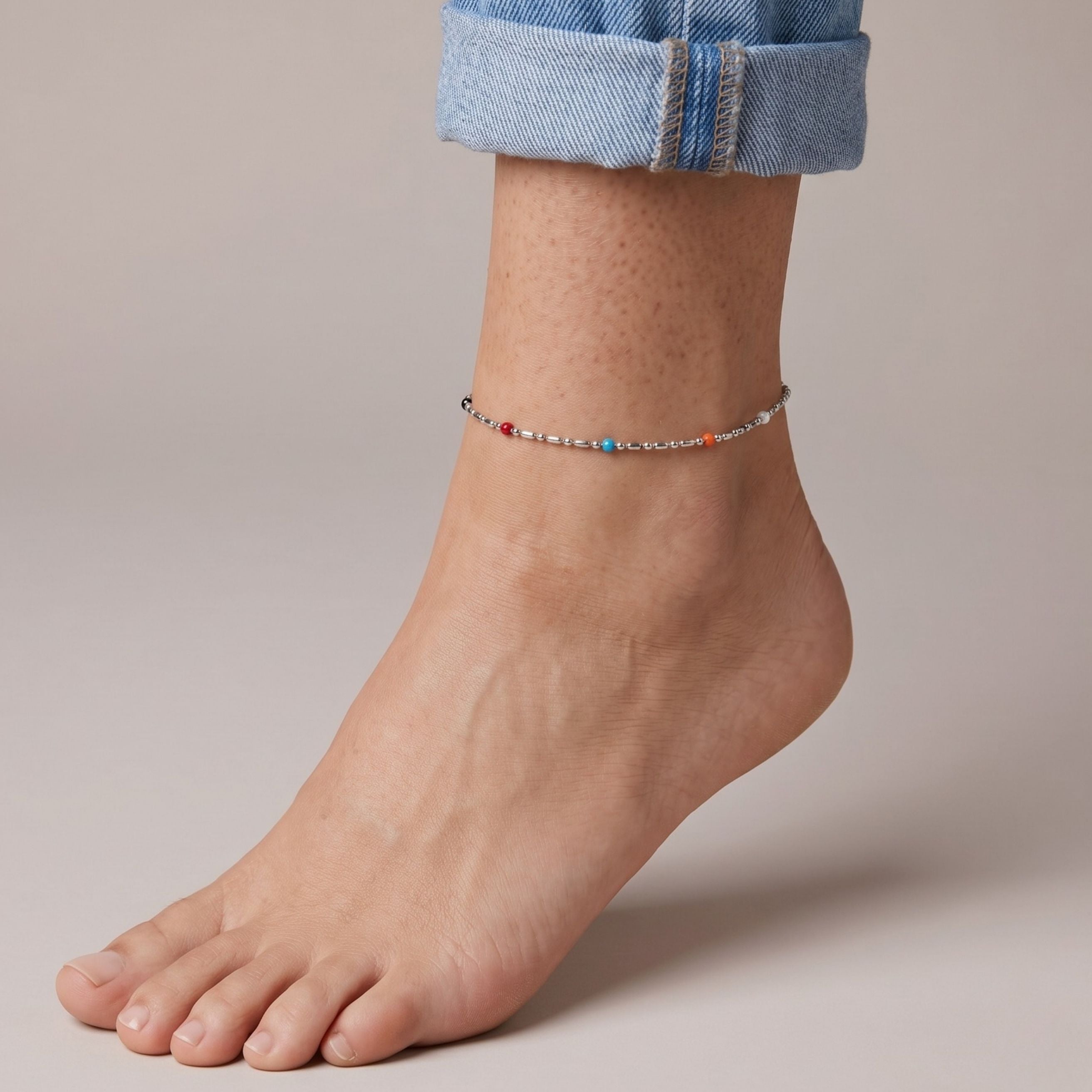 Santorini Anklet in Silver