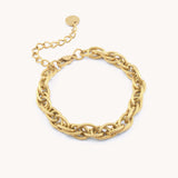 Textured Link Bracelet, Gold