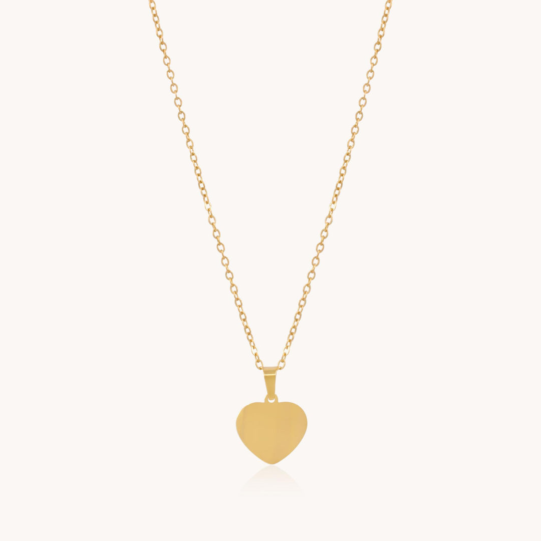 Classic Engravable Heart Necklace, Gold