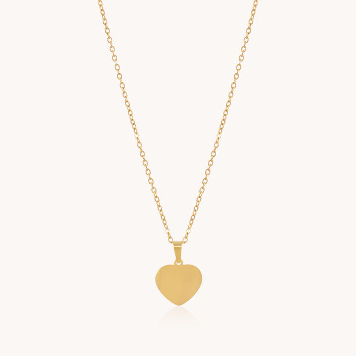 Classic Engravable Heart Necklace, Gold