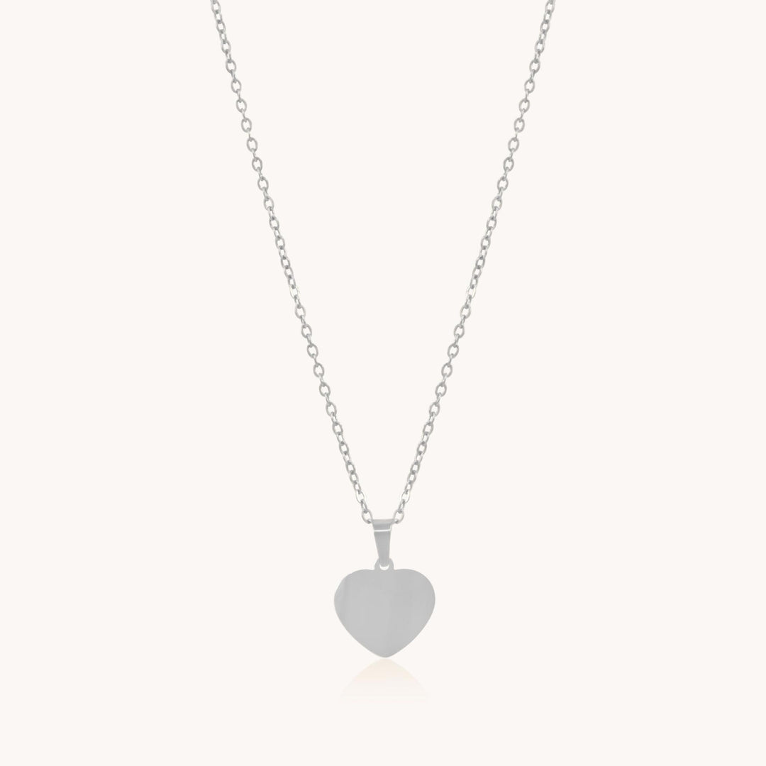 Classic Engravable Heart Necklace, Silver