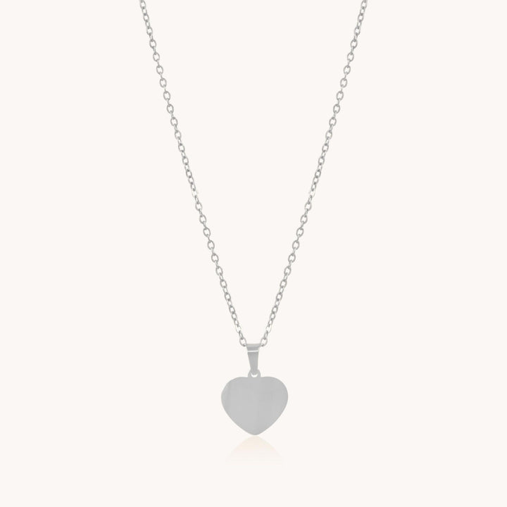 Classic Engravable Heart Necklace, Silver