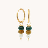 Gemstone Hoops - Golden Amber