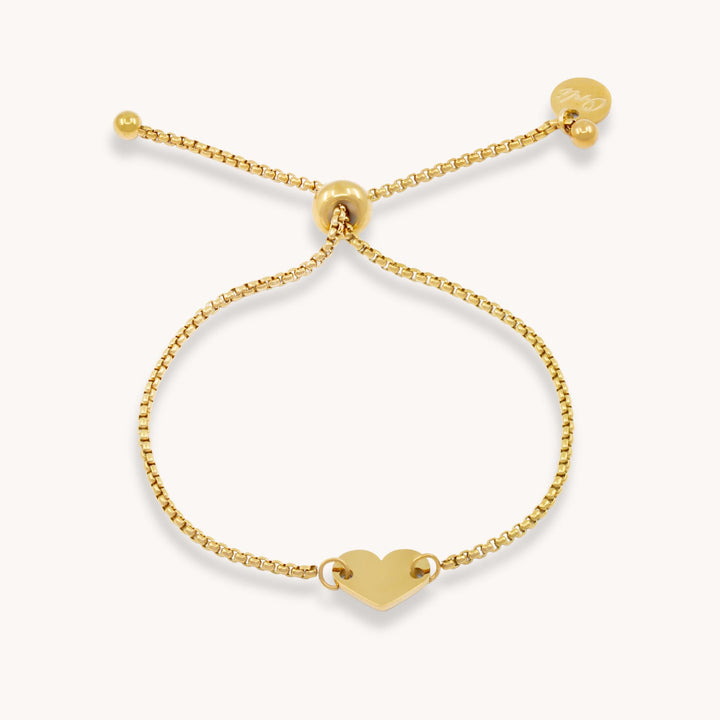 Heart Slider Bracelet, Gold