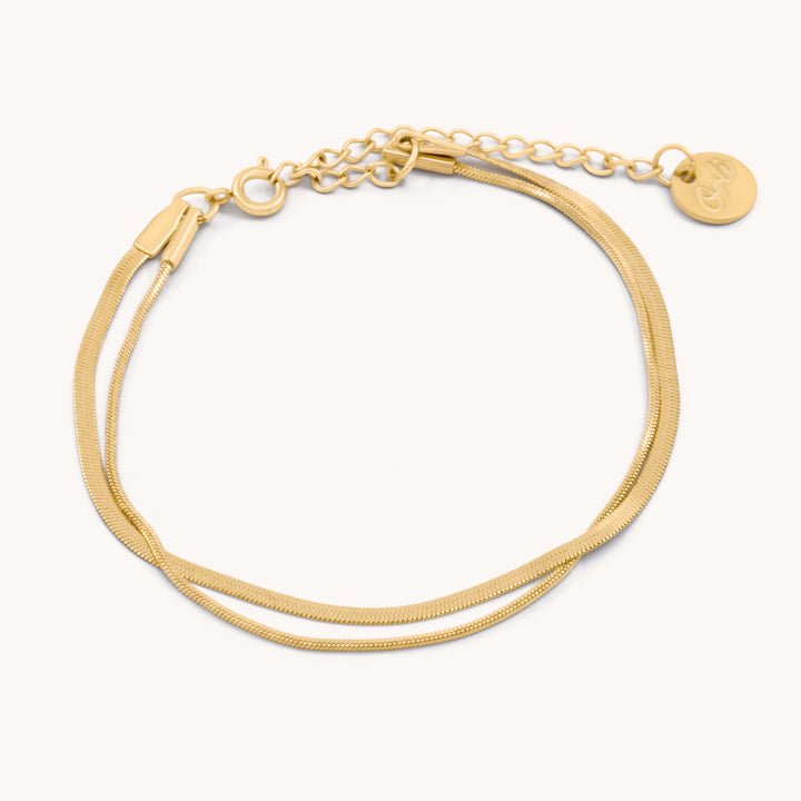 Layered Essential Chain Bracelet, Gold