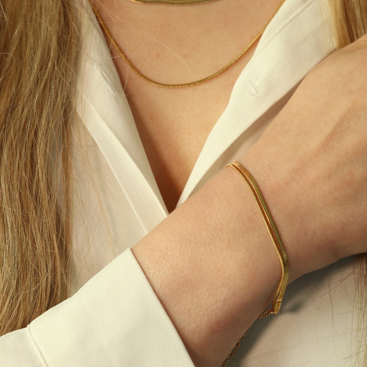 Layered Essential Chain Bracelet, Gold