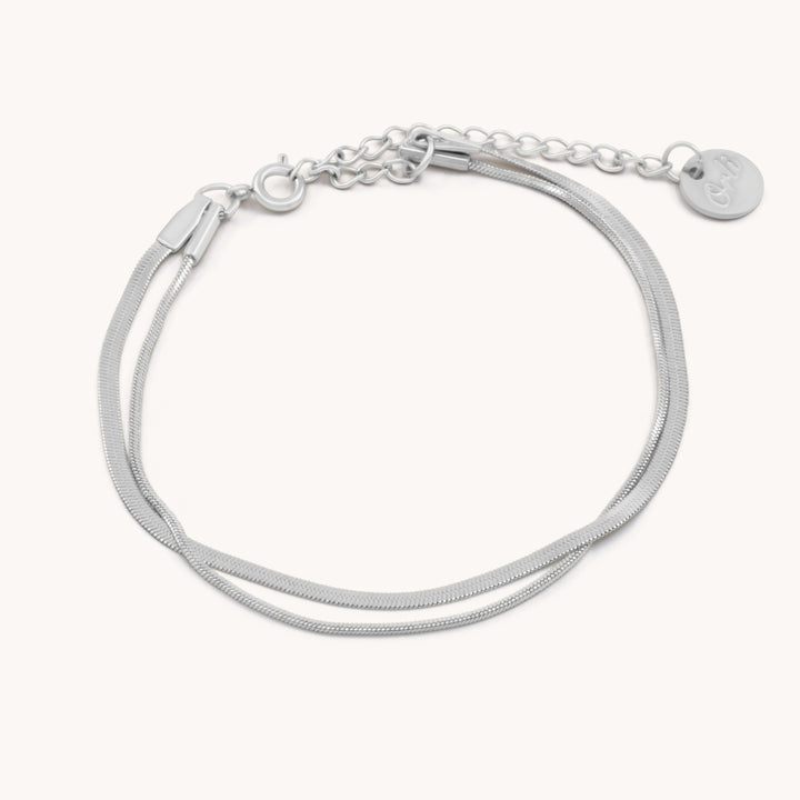 Layered Essential Chain Bracelet, Silver