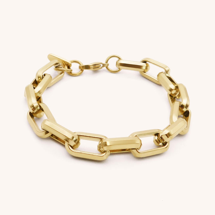 Square Link Bracelet, Gold