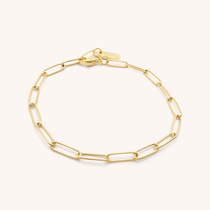 Paperclip Chain Bracelet, Gold