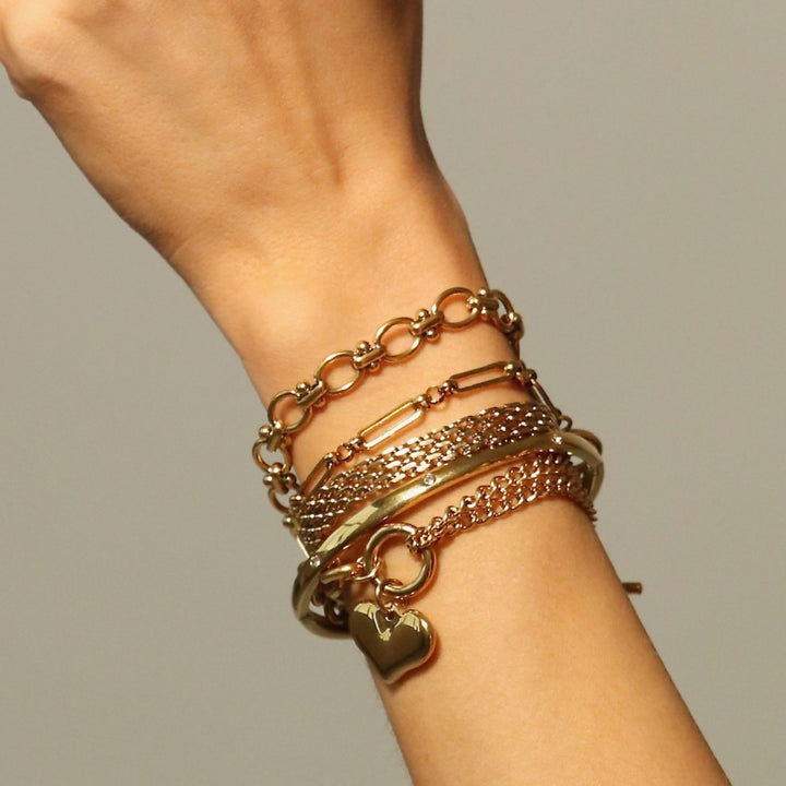 Signature Link T-Bar Bracelet, Gold