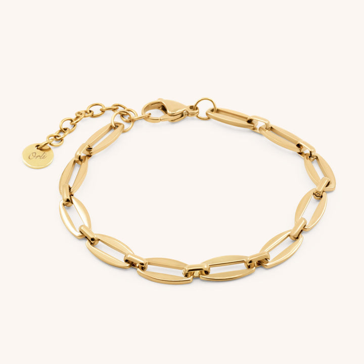 Long Link Chain Bracelet, Gold