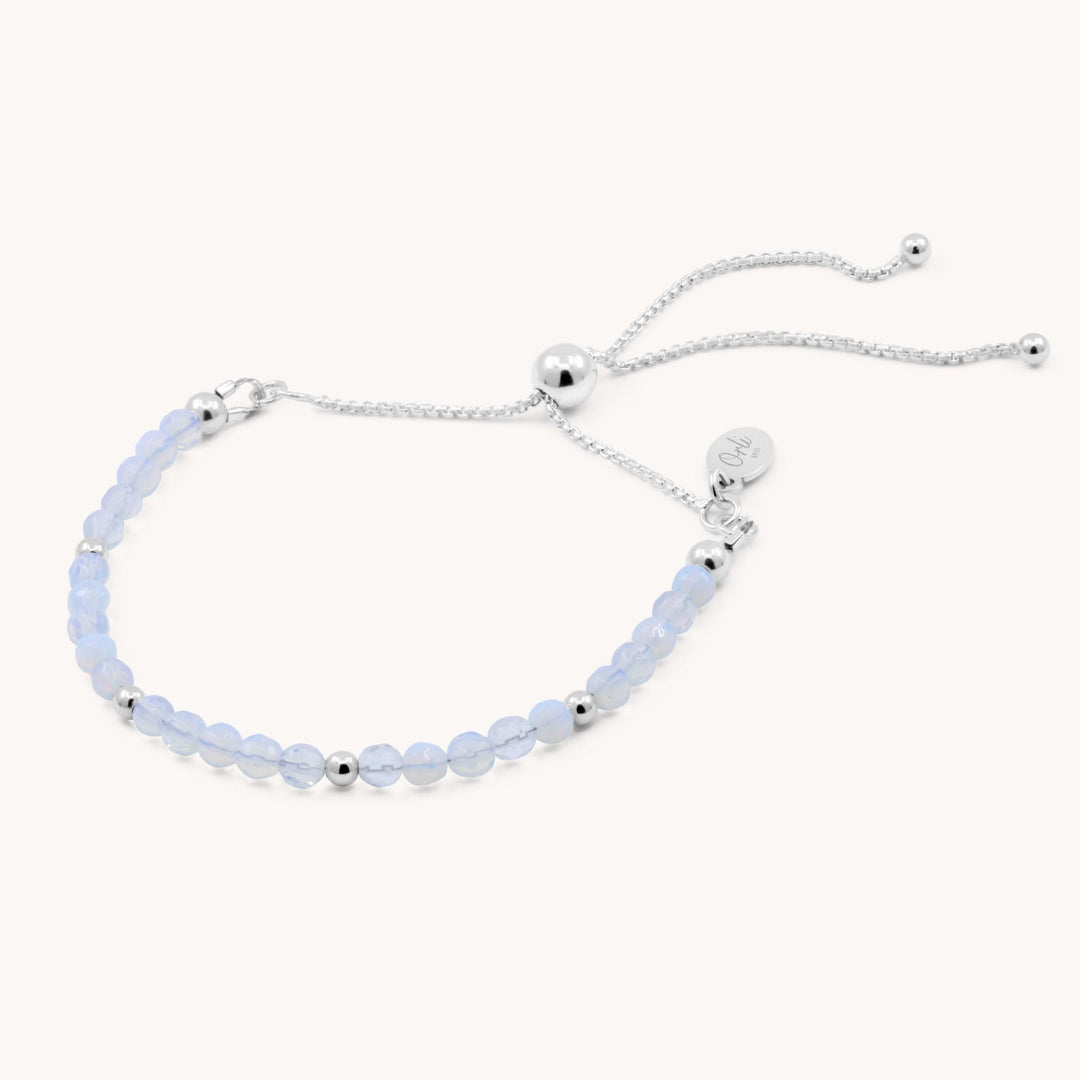 Sterling Silver Moonstone Adjustable Bracelet