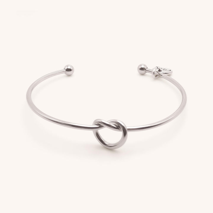 Knotted Bangle, Silver