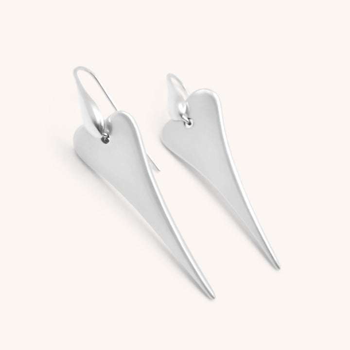 Pointed Heart Earrings