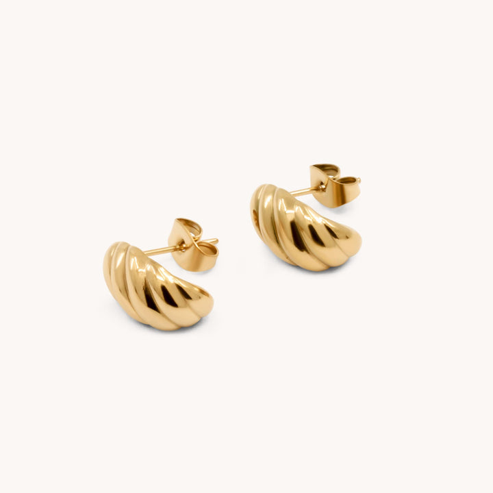 Blake Croissant Studs, Gold