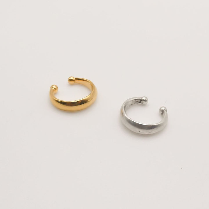 Singular Ball End Ear Cuff, Silver or Gold