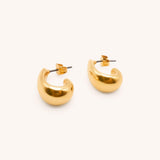 Medium Chunky Half Hoops, Gold
