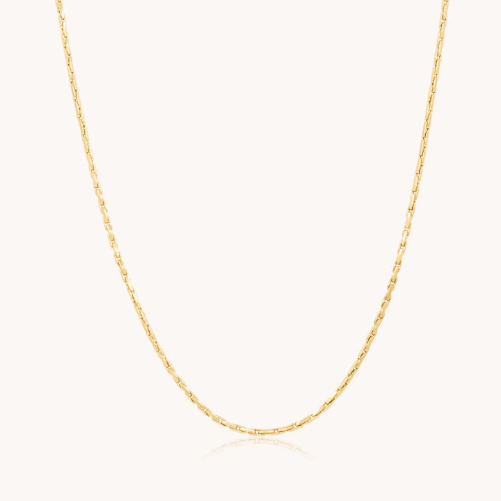 Iris Square Boston Chain Necklace, Gold