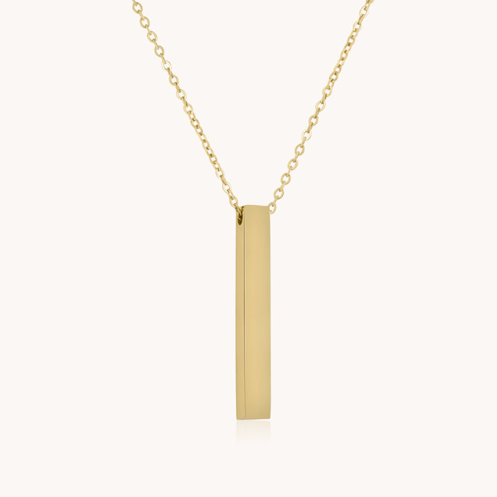 Engravable Bar Necklace, Gold