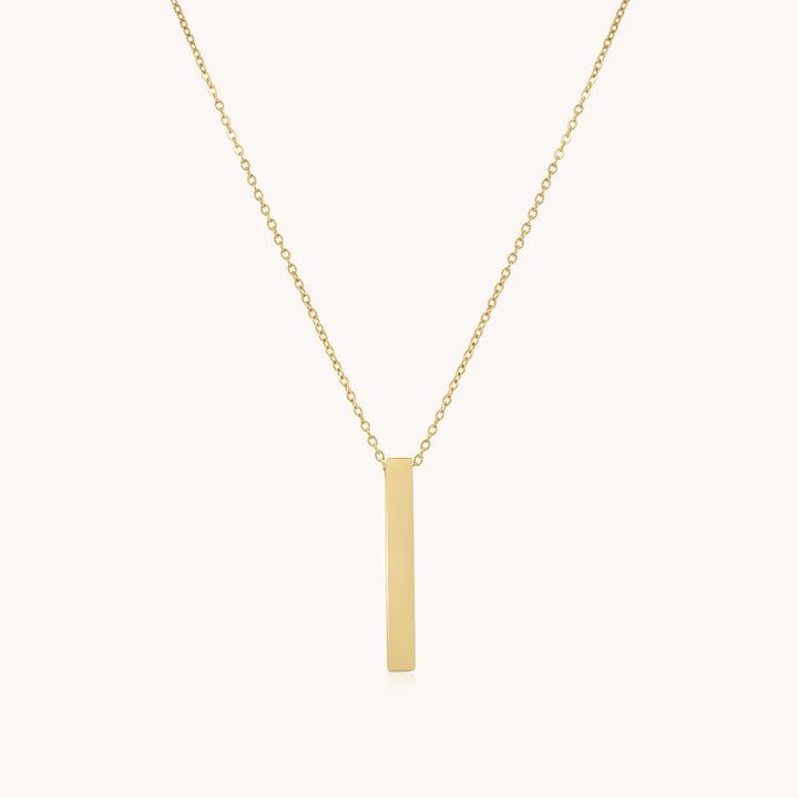 Engravable Bar Necklace, Gold