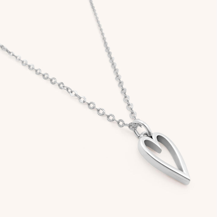 Open Heart Fine Chain Necklace