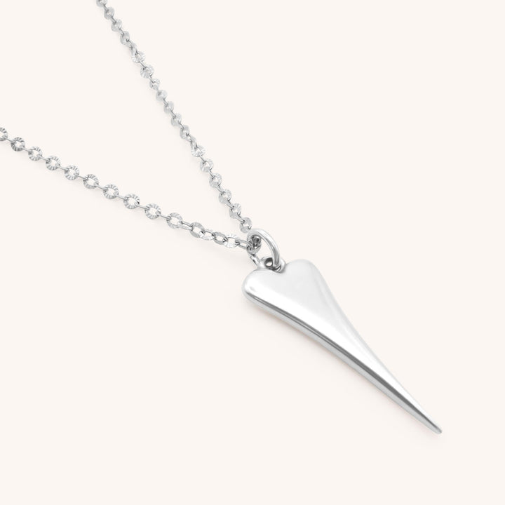 Pointed Heart Fine Chain Necklace