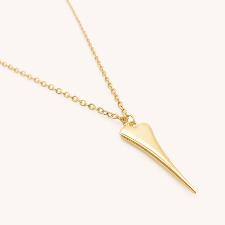 Pointed Heart Fine Chain Necklace, Gold