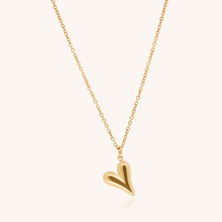 Celine Heart Fine Necklace, Gold