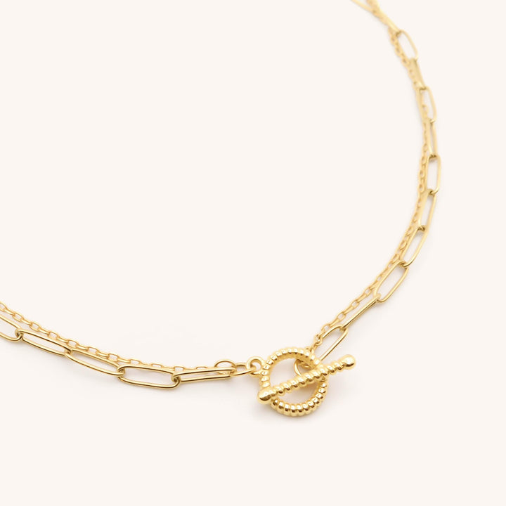 Willow T-Bar Necklace, Gold