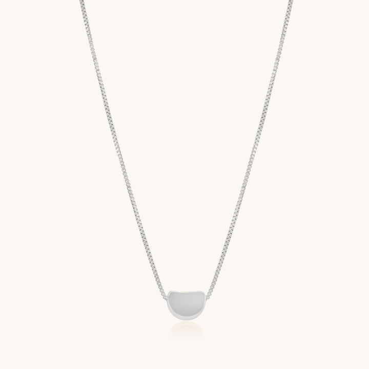 Amara Pebble Necklace, Silver