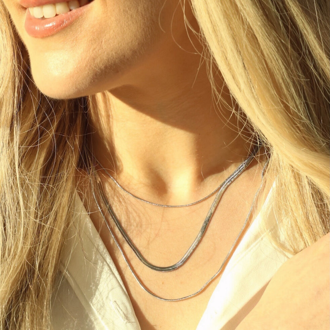 Layered Essential Necklace, Silver