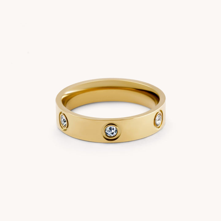 Cali Crystal Ring, Gold