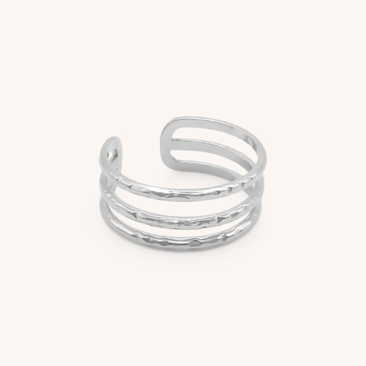 Triple Band Ring,  Silver