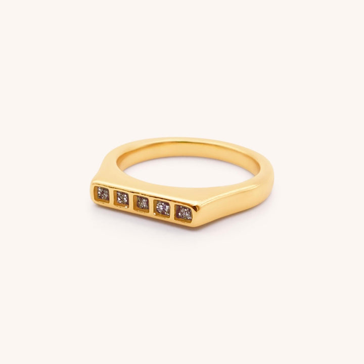 Cassie Bar Ring, Gold