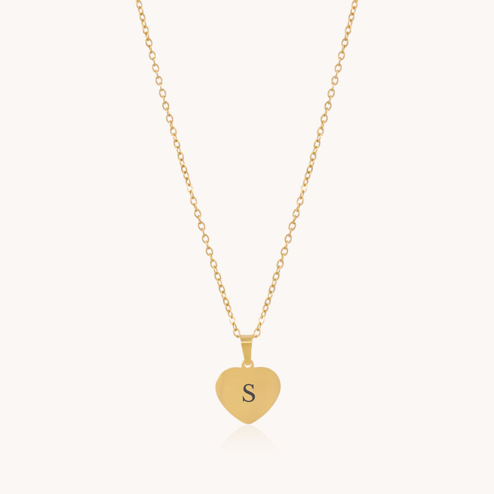 Classic Engravable Heart Necklace, Gold