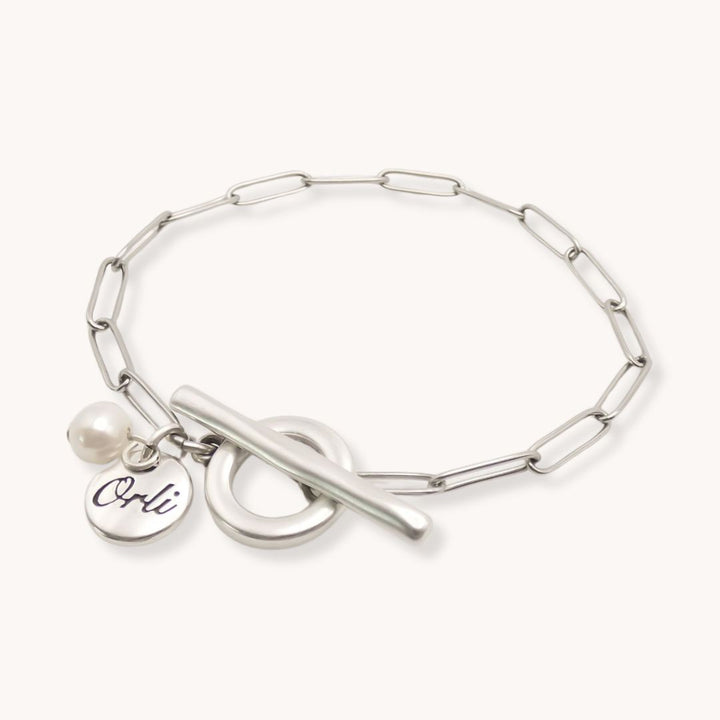 Gracie Pearl T-Bar Bracelet