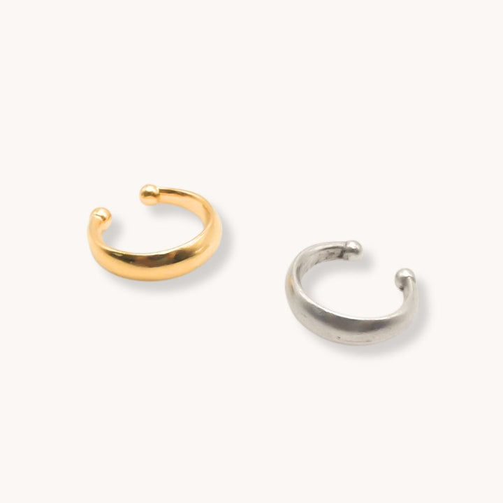 Singular Ball End Ear Cuff, Silver or Gold