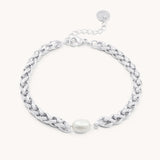 Pearl Twist Bracelet, Silver