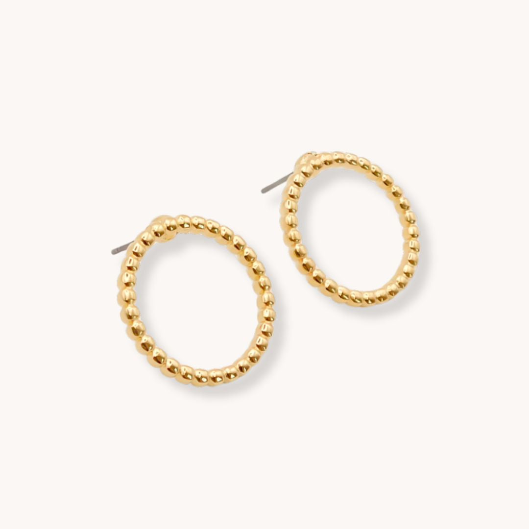 Willow Stud Earrings, Gold