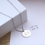 Handwritten Engravables- Rosie Disc Necklace